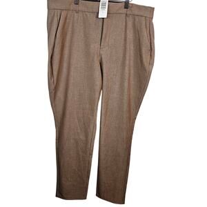 Torrid Studio Pants Women's 14 Khaki Tan Woven Core Trouser Ankle NWT NEW